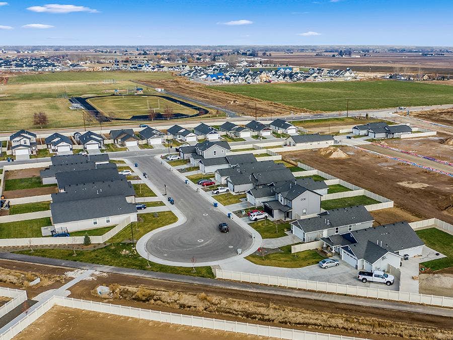 Aerial View of Adams Ridge by Hubble Homes