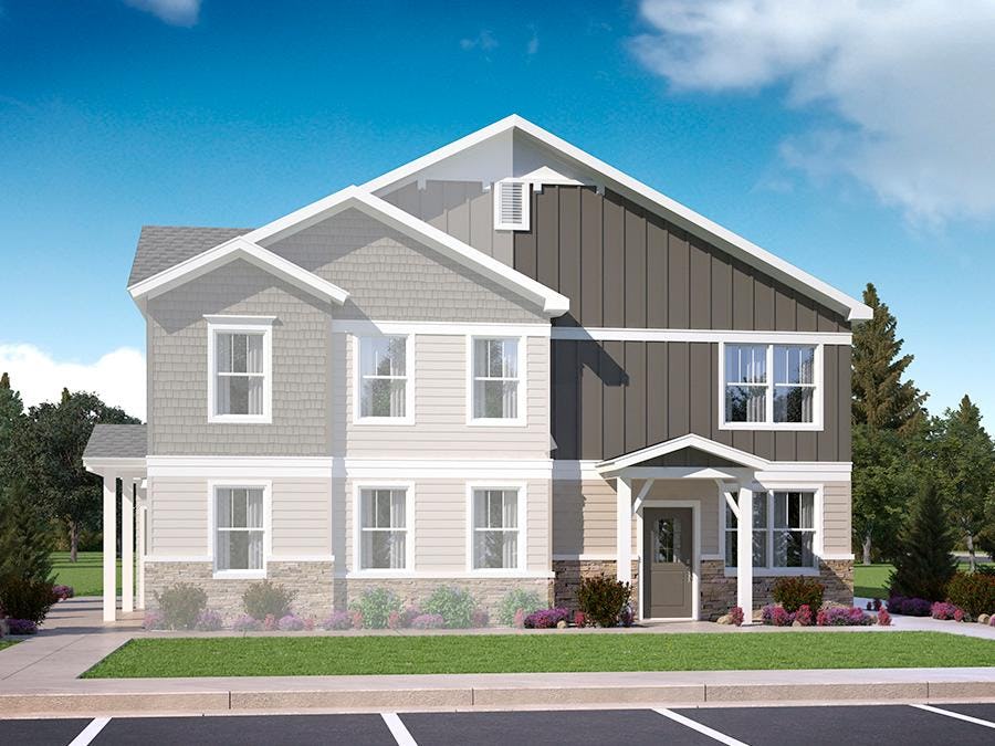 Clover New Townhome Plan by Hubble Homes Boise, Idaho