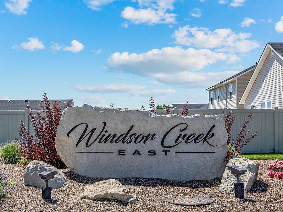 Entrance Monument at Windsor Creek East by Hubble Homes